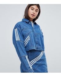 adidas originals x danielle cathari diagonal side stripe denim jacket