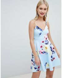 lipsy blue floral dress