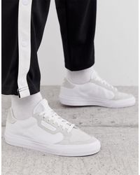 adidas Originals Leer Sneakers In Wit Met Suède Rand in het Wit voor heren  - Lyst