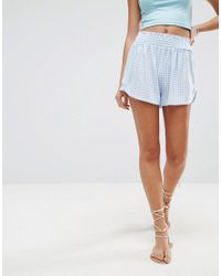 shirred waist shorts