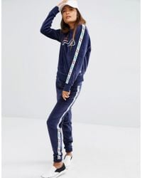 fila tracksuit blue