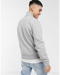 Sudadera jaspeada con media cremallera con logo grande Polo Ralph Lauren de  Polar de color Gris para hombre | Lyst
