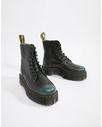 dark green doc martens
