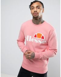 Sudadera rosa con logo clsico de Ellesse de Algodón de color Rosa para  hombre | Lyst