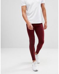 burgundy skinny jean