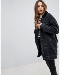 black denim jacket longline