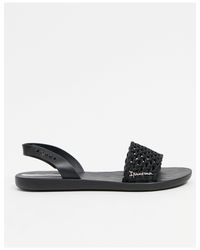 Sandalias negras con diseño en dos partes breezy Ipanema de color Negro |  Lyst
