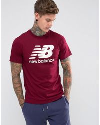 new balance burgundy t shirt