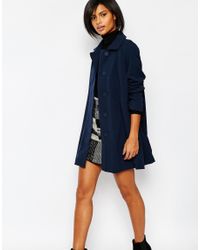 light blue swing coat