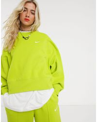 nike mini metallic swoosh oversized pastel colour block hoodie