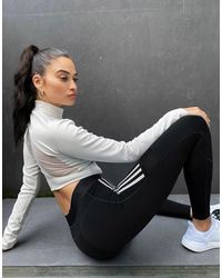 adidas training 3 stripe leggings