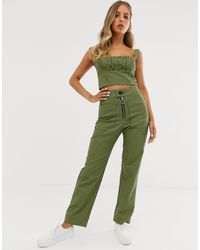 Capulet Green Keeley High Waisted Check Trousers