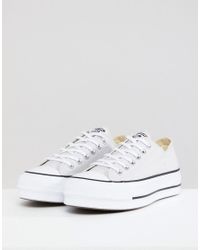 Converse Chuck Taylor All Star Platform Trainers In Grey in Gray - Lyst