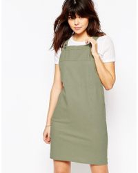 Green dungaree dress Clearance
