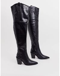 thigh high western boots