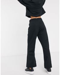 nike premium high waist wide leg grey joggers
