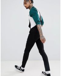 Peto vaquero ajustado en negro con rotos Ira Dr. Denim de Denim de color  Negro para hombre | Lyst