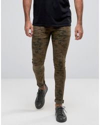 camo super skinny jeans mens