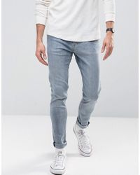 Weekday Denim Form Super Skinny Jeans Bench Blue For Men Lyst