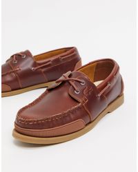 Náuticos Lacoste de Cuero de color Marrón para hombre | Lyst