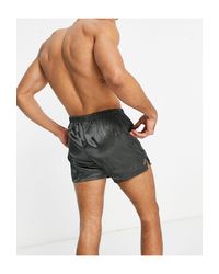 ASOS Satin Boxer in Grey (Grey) for Men - Lyst
