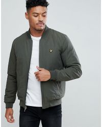 lyle and scott collared bomber jacket