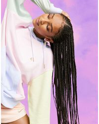 Nike Baumwolle Oversize Kapuzenpullover Mit Buntem Blockfarben Design Und Kleinem Swoosh Logo Lyst