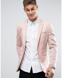 pink jersey blazer