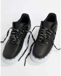 nike silver air force 1 swoosh tape trainers