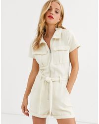 in the style denim playsuit