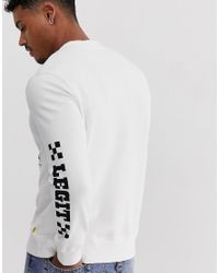 Sudadera blanca de cuello redondo con estampado de surf Peanuts Snoopy  Levi's de Algodón de color Blanco para hombre | Lyst