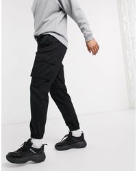 Joggers Bershka de Denim de color Negro para hombre | Lyst
