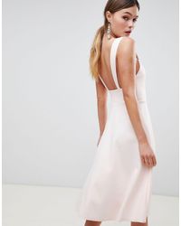 asos square neck midi prom dress