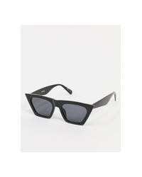 Occhiali da sole cat-eye a punta neri di Pieces in Nero | Lyst