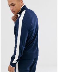 Top della tuta blu navy con riga bianca lateralePolo Ralph Lauren in Cotone  da Uomo colore Blu - Lyst