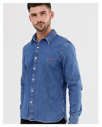 Levi's Battery - Denim Overhemd Met Klein Logo in het Blauw voor heren -  Lyst