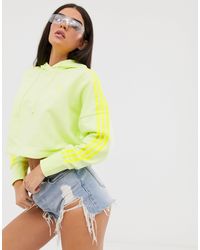 yellow adidas cropped sweatshirt