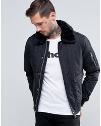 bomber with fur collar