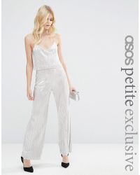 asos silver jumpsuit