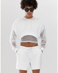 oversized cropped hoodie men's