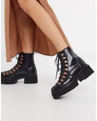 Nanette - bottines style randonnée chunky en cuir avec éléments en métal or  rose Cuir Grenson en coloris Noir - Lyst
