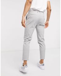 Pantalones ajustados Bershka de Denim de color Gris para hombre | Lyst