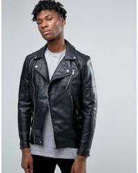 pull and bear leather jacket mens