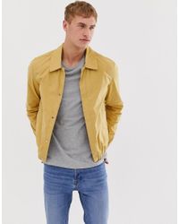 Jack & Jones Denim Premium Harrington Smart Jacket In Mustard for Men - Lyst