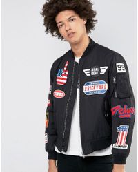 bomber jacket with badges