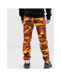 Pantaloni cargo arancioni mimetici da Uomo di Sixth June in Arancione | Lyst