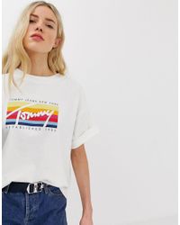 tommy hilfiger rainbow t shirt
