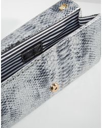 Yoki Fashion Metallic Yoki Faux Croc Clutch Bag
