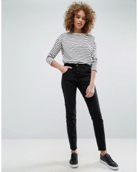 ONLY Cotton Lizzy Antifit Pants in Black - Lyst