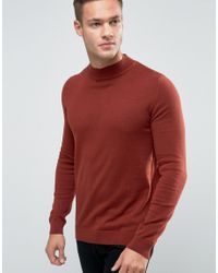 mens burnt orange turtleneck